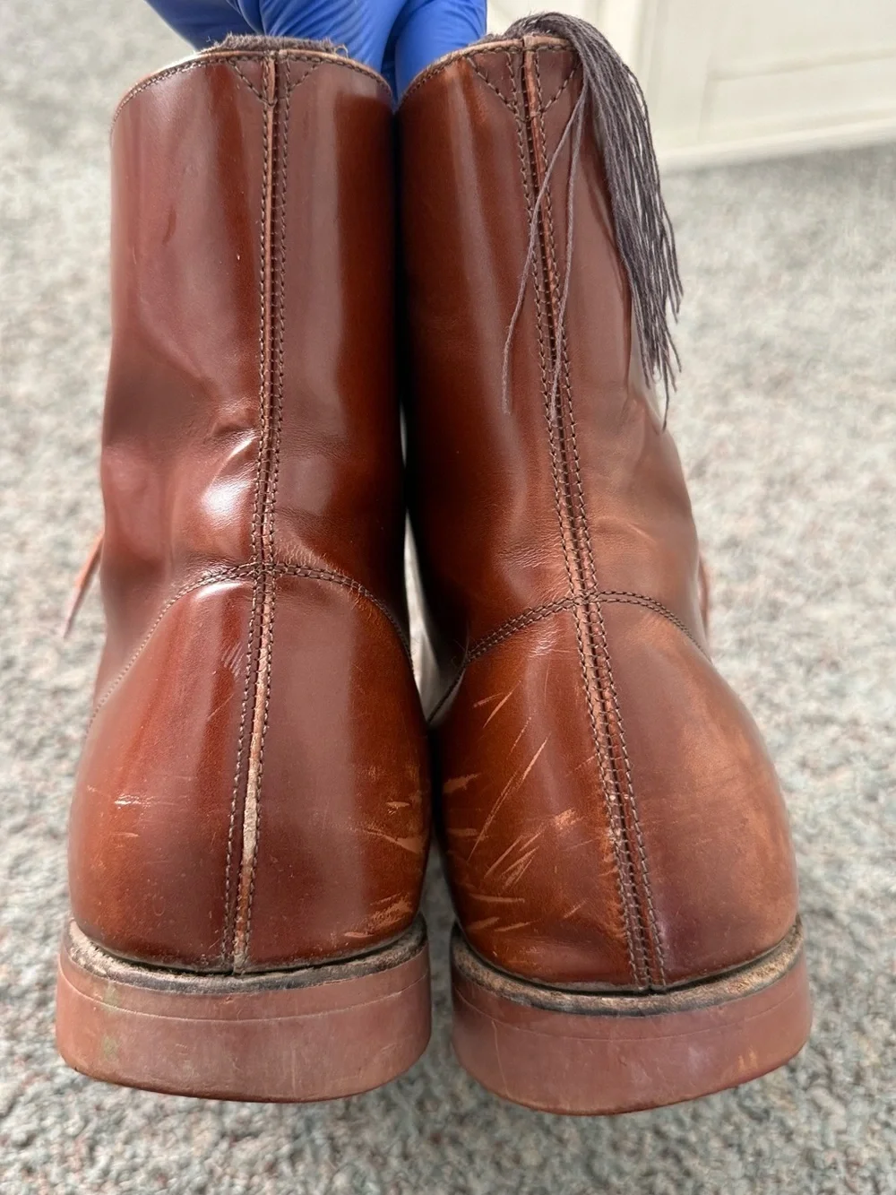Grenson Lace Up Boots Brown patent Leather Men's US 10